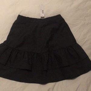 Jcrew wool flannel ruffle skirt